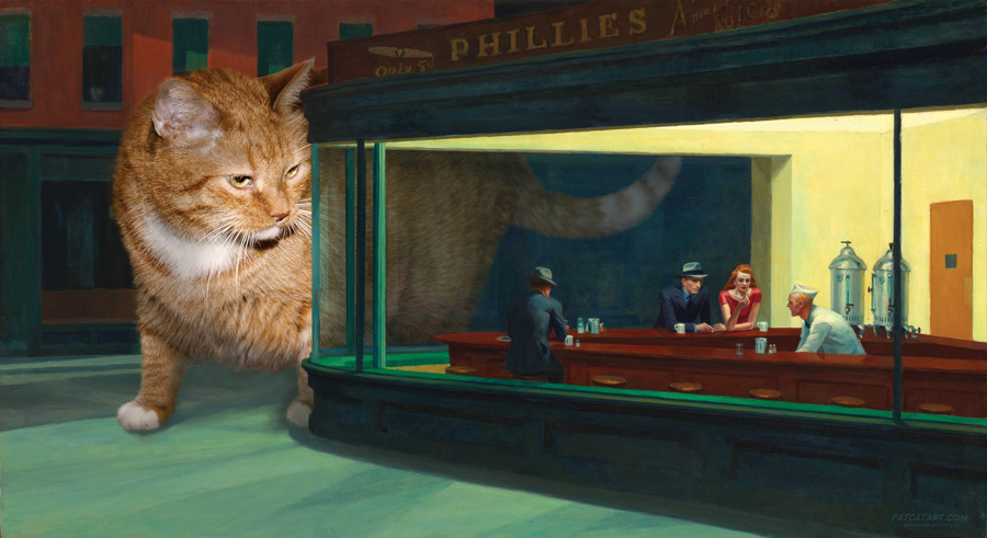 Edward Hopper. Nighthawks and Nightcat