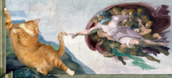 Canvas Print Michelangelo, The Creation of cAt-dam