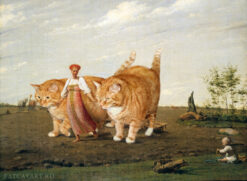 Alexey Venetsianov, In the ploughed field. Spring. Cats at Work