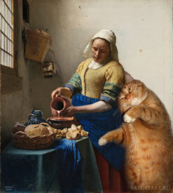 Johannes Vermeer, The Kitchen Maid and the Cat