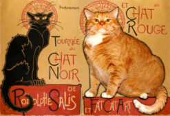 Théophile Steinlen. Black Cat and Red Cat on tour
