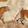 Lascaux Сave painting. Fat Cat and Fat Horse