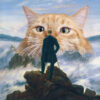 Poster "Caspar David Friedrich, Wanderer and the Cat above the Sea of Fog"