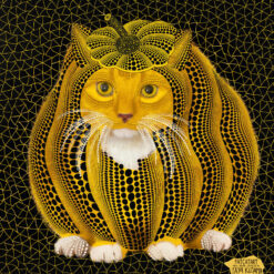 Pumpkin Cat. Tribute to Yayoi Kusama