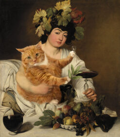 Caravaggio, Bacchus: Wine vs Catnip, poster