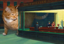 Edward Hopper. Nighthawks and Nightcat. Jigsaw Puzzle