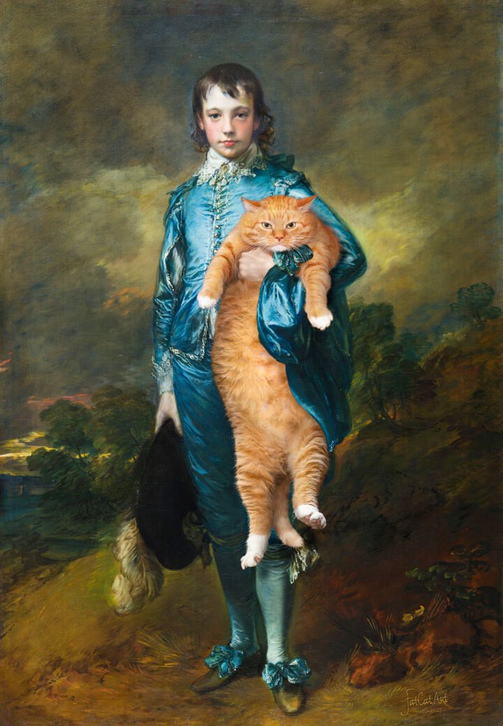 Thomas Gainsborough, The Blue Boy and the Ginger Cat