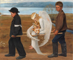 Canvas print "Hugo Simberg, The Wounded Angel with their Cat"