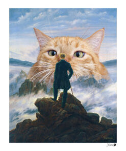 Caspar David Friedrich. Wanderer and the Cat above the Sea of Fog