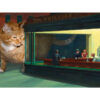 Edward Hopper. Nighthawks and Nightcat - Fat Cat Art