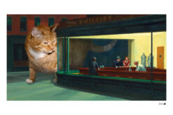 Edward Hopper. Nighthawks and Nightcat - Fat Cat Art