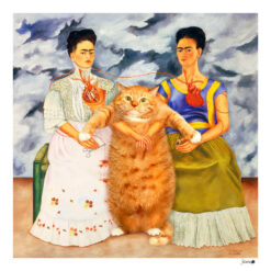 Frida Kahlo. Two Fridas and One Cat