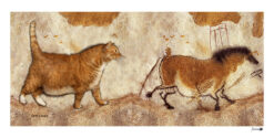 Lascaux Cave painting. Fat Cat and Fat Horse