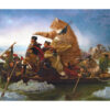 Emanuel Leutze. Washington Crossing the Delaware in a boat piloted by the Fat Cat