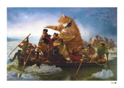 Emanuel Leutze. Washington Crossing the Delaware in a boat piloted by the Fat Cat