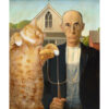 Grant Wood, Ameri-cat Gothic. I can has cheezburger?