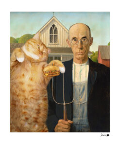 Grant Wood, Ameri-cat Gothic. I can has cheezburger?