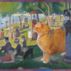 Georges Seurat, A Sunday on La Grande Jatte with a Grand Cat. Jigsaw puzzle