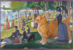 Georges Seurat, A Sunday on La Grande Jatte with a Grand Cat. Jigsaw puzzle